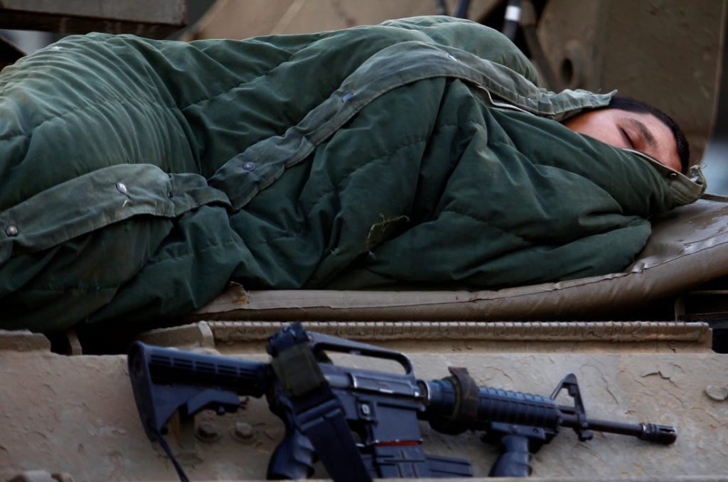 Soldats chrétiens endormis.