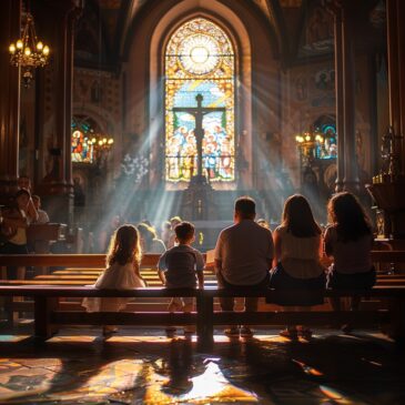 Ne dérangez pas les enfants qui sont entrés dans l’église.