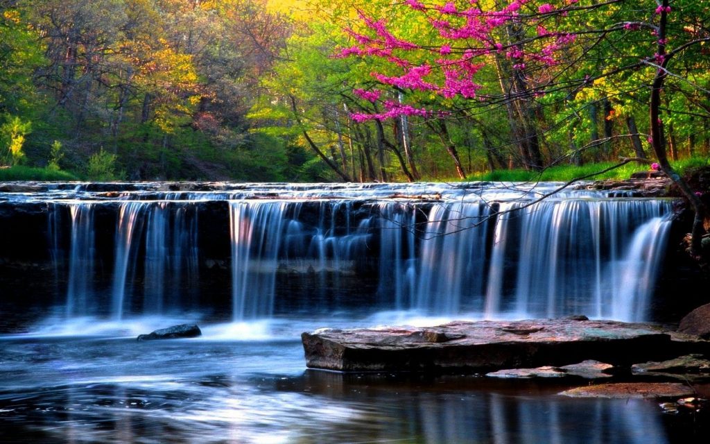 The beautiful water springs in Heaven